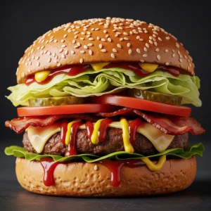 Sun Cheeseburger cu bacon