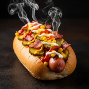 Hot Dog with bacon