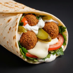 Kebab cu falafel și cașcaval