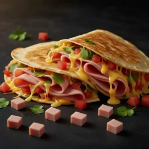 Quesadilla cu șunca si cașcaval