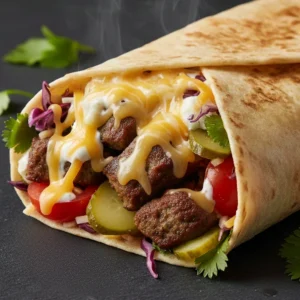 Kebab cu vita-porc și cașcaval