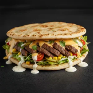 Pita cu porc-vita si cașcaval