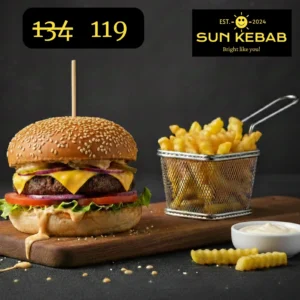 Cheeseburger + cartof pai + sos